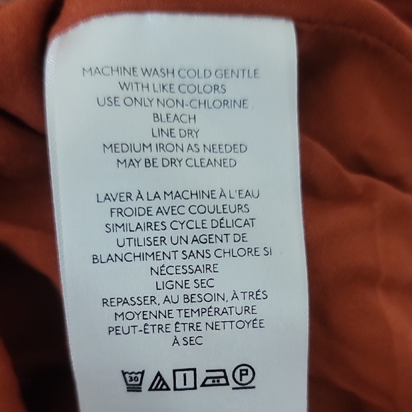 Anthropologie Terracotta and Pink Patterned Dress - Picture 3 of 10